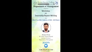 Internship Report Writing Workshop  05 June 2024 [upl. by Anglim]