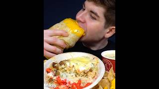 GIANT Chipotle Burrito with cheese asmr mukbang chipotle [upl. by Lohrman989]