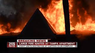 Good Samaritan kicks in doors saves residents as Tampa apartment complex goes up in flames [upl. by Gilson]