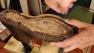 Hand Making a pair of bespoke Brown Leather Boots [upl. by Anaud]