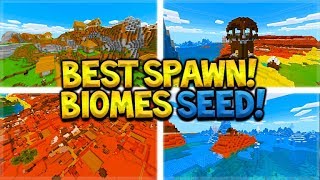 THIS SEED WONT WORK FOR VERY LONG Minecraft Perfect Biomes At Spawn MCPE Xbox Switch PC [upl. by Naujtna342]