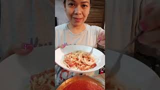 SPAGHETTI PABABA AT PATAAS TAYO youtubeshorts hanheesfoodvlog [upl. by Pfeifer]