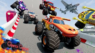 Monster Jam INSANE Racing Freestyle and High Speed Jumps  Monster Truck Zombie Adventure [upl. by Notyarb]