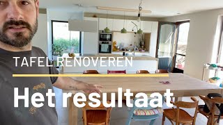 Project  Vervolg herstellen massief eiken houten tafel [upl. by Aneed]