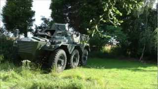 Saracen Armoured Car pulls down tree [upl. by Idahs]