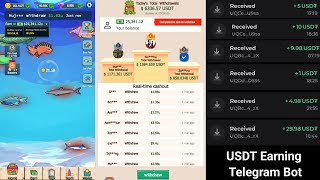 New USDT Earning Telegram Bot  FishMeme Instant Withdrawal [upl. by Nimrac603]