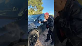 Ricardo Prank Benoit Chevalier avec de la Neige sur sa Tesla ❄️😂 [upl. by Lanam]