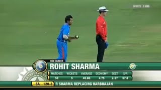 Wickets taken by Rohit Sharma in ODIs Rohit Sharma bowling [upl. by Nnylatsyrc]