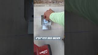 Oklahoma backyardpatio PostBase Shorts how to install a post base for a patio ￼ [upl. by Gilda813]