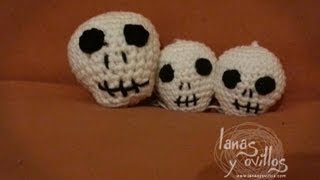 Tutorial Calavera Amigurumi Halloween Paso a Paso en Español [upl. by Nostets447]