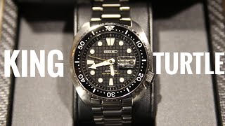 Seiko Prospex quotKing Turtlequot  Review  SRPE03K1  OlfertampCo [upl. by Airetnuhs]