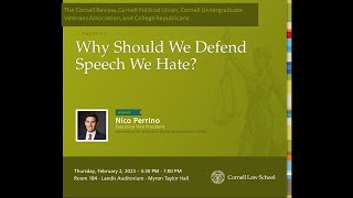 quotWhy Should We Defend Speech We Hatequot with Nico Perrino [upl. by Cairistiona]