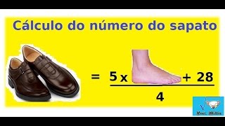 Calculo do Número do sapato  equação do 1° grau EF07MA18 [upl. by Tizes]