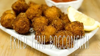 Fried Mini Bocconcini  Easy Appetizer Idea [upl. by Adel]