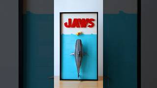 I made the JAWS poster using LEGO bricks lego poster jaws movie art creative moc [upl. by Etz]