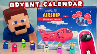 Among Us Advent Calendar Exclusive Figures HUGE Crewmate Unboxing [upl. by Eilujna]