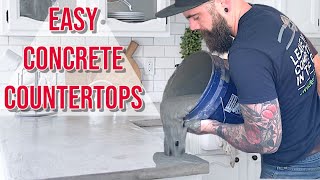 Easy Concrete Countertops  Concrete Countertops How To [upl. by Meesan]