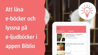 Att läsa eböcker och lyssna på eljudböcker i Biblio [upl. by Drawyah]