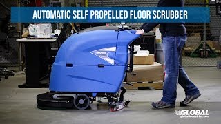 Global Industrial Auto Floor Scrubber  Self Propelled Floor Machine [upl. by Mufi]