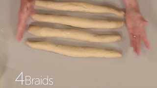 How To Make a 4Braided Challah  Challah Workshop Part 5 [upl. by Irek]