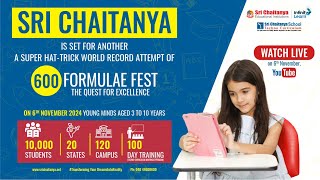 🔴Super Hat Trick World Record Program by Sri Chaitanya  600 Math Formulae Fest Quest for Excellence [upl. by Gilberte725]