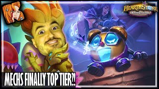 MECHS ARE FINALLY TOP TIER  Hearthstone Battlegrounds [upl. by Enniotna]