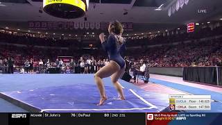 Katelyn Ohashi UCLA 2019 Floor vs Oklahoma 100 [upl. by Ahsinoj]