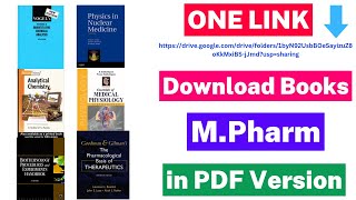 Download Books Free for MPharm Students  Best Place for Pharma Books PDF  Google Drive Link ⬇️ [upl. by Nnalyrehc]