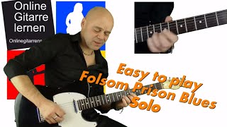 Folsom Prison Blues Solo  Country Gitarre lernen [upl. by Nohtiek]