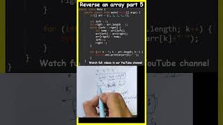 Reverse an array in java in telugu part 5 dsa array coding java shorts [upl. by Nairoc553]