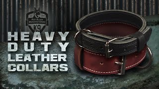 Heavy Duty Leather Dog Collars [upl. by Noiztneb]