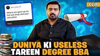 Duniya Ki Useless Tareen Degree BBA  Q amp A  Umar Saleem  Clip [upl. by Euqirrne]