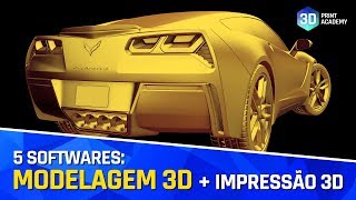 5 PROGRAMAS DE MODELAGEM 3D FANTÁSTICOS PARA IMPRESSÃO 3D [upl. by Aibara]