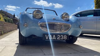 A quick test drive in a 1959 Austin Healey Frogeye Sprite [upl. by Zulema]