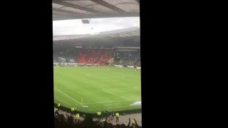 Rogic Penalty Miss  Fan View  Rangers vs Celtic 17th April 2016 Scottish Cup Semi Final  Hampden [upl. by Notsuj]