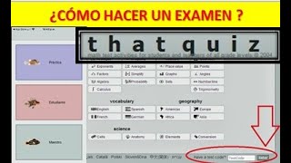 ¿Cómo hacer examen en Thatquiz [upl. by Aseena249]