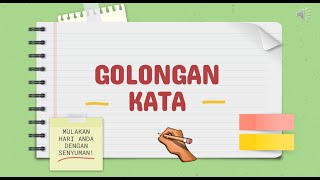 GOLONGAN KATA [upl. by Yalhsa]