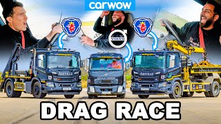 Volvo vs Scania Truck DRAG RACE [upl. by Marielle]