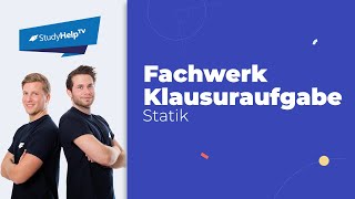 Fachwerk  typische Klausuraufgabe 2 Technische Mechanik StudyHelp [upl. by Akimit685]