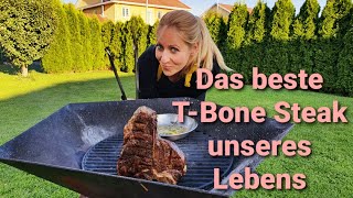 TBone Steak CavewomanStyle Zünd mich an  Holzkohlebox im Test [upl. by Adnarrim]