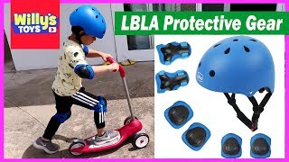 LBLA Bicycle  Skateboarding Helmet and Elbow  Knee Pads for Kids  Willys Toys Review [upl. by Annerb]