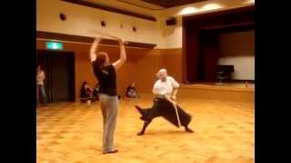 Katana Bokken fights  Tetsuro Shimaguchi Kill Bill choreographer and his crew vs new students [upl. by Woodhouse6]