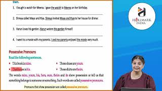 Ch 7  Hallmark India  Grammar  Class 4  Pronouns  For children [upl. by Siednarb]