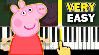 Peppa Pig  Theme Song  VERY EASY Piano tutorial [upl. by Grane253]