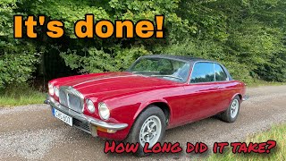 Daimler Coupe is Done How many hours did it take to convert this XJC from RHD to LHD [upl. by Shute]