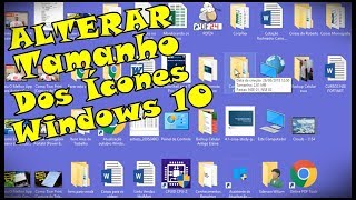 COMO ALTERAR O TAMANHO DOS ÍCONES DA ÁREA DE TRABALHO DO WINDOWS 10 [upl. by Aloz]