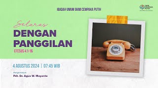 SELARAS dengan PANGGILAN  Ibadah Minggu 482024 [upl. by Brownson]