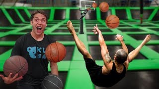 TRAMPOLINE PARK TRICK SHOTS DUNKS and WORLD RECORD [upl. by Marylou]