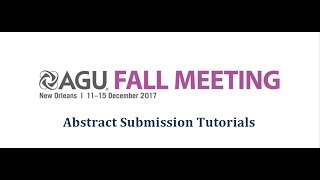 Tutorial Fall Meeting 2017 Abstract Submissions Logging in Step 2 [upl. by Sonnnie]