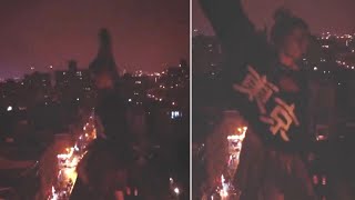 Paris Jackson Dances Dangerous Close to Skyscraper Ledge [upl. by Yllus652]